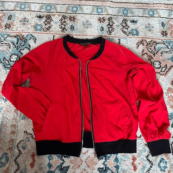Red mini bomber jacket - Picture 2 of 3